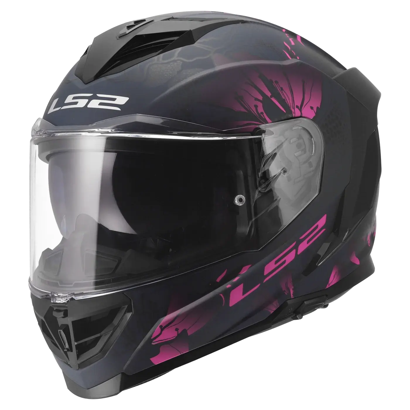Кацига FF818 STORM III BURST MATT BLACK PINK 22.06 LS2