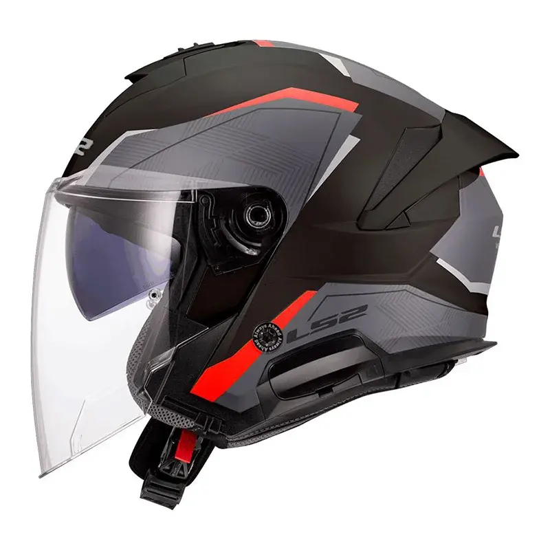 Helmet OF618 VERSO II AIR BLACK RED LS2