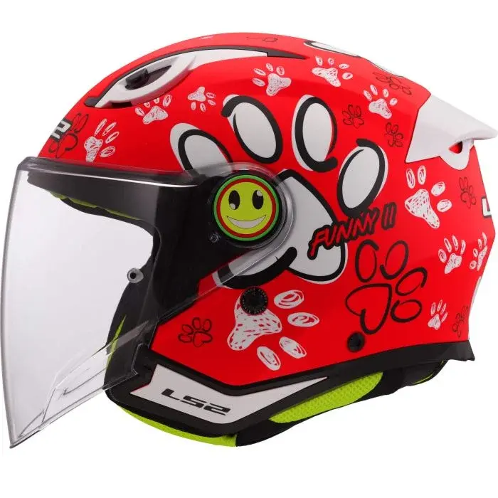 Кацига OF622 FUNNY II PAWS RED LS2