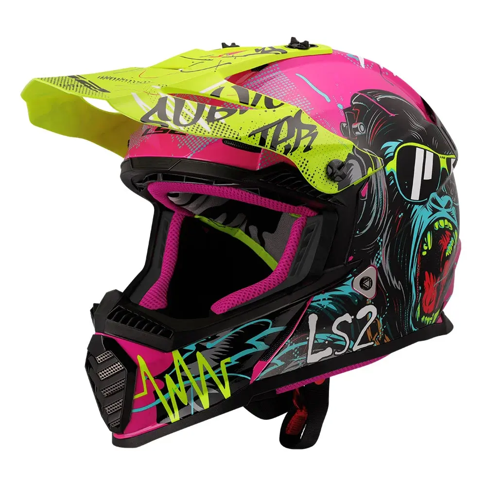 Кацига MX437 FAST II MINI GORILLA PURPLE-06 LS2