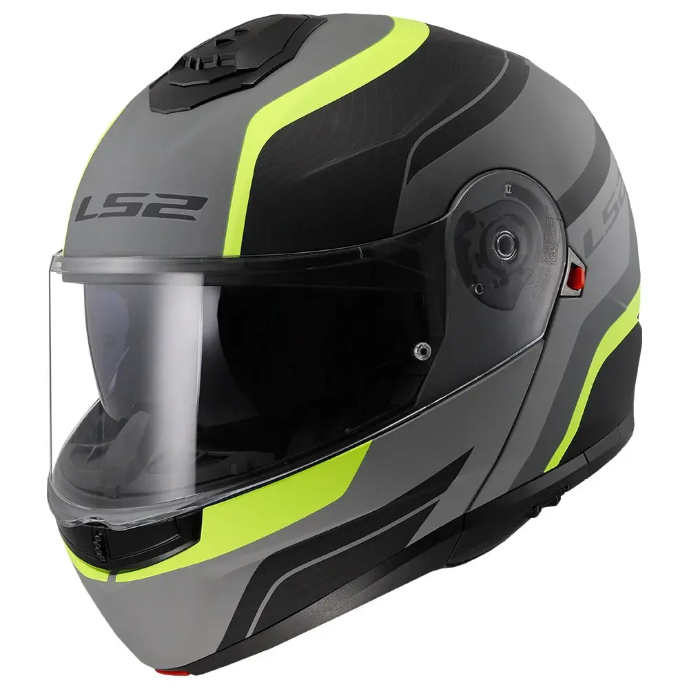 Helmet FF908 STROBE II MONZA M.BLACK H-V YELLOW-06 LS2